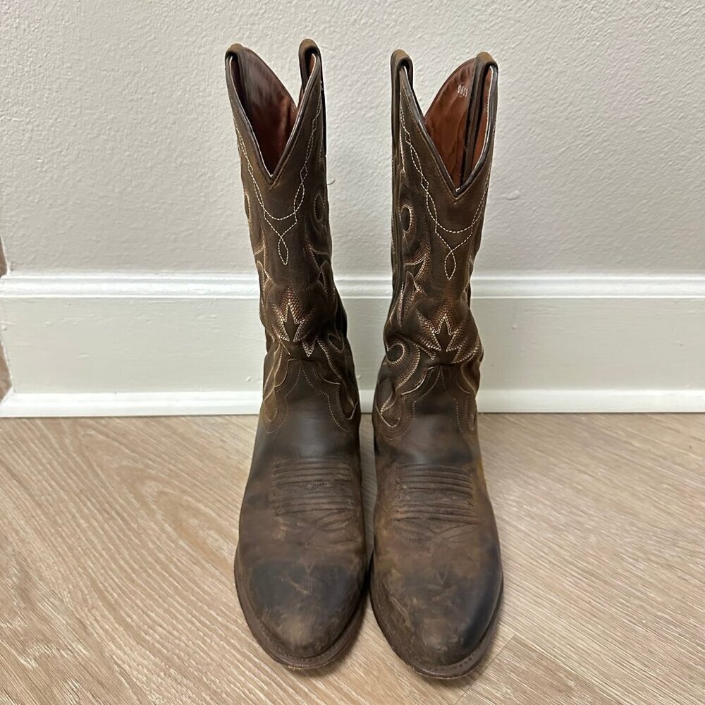 Dan Post Leather distressed Renegade Western boots 8 - Picture 3 of 10